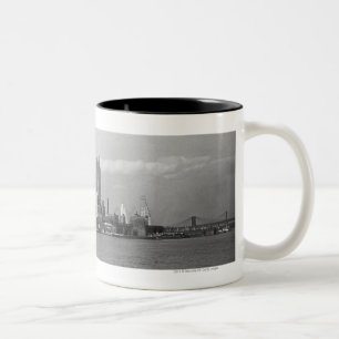 Skyline B&W USA New York City Manhattan Zweifarbige Tasse