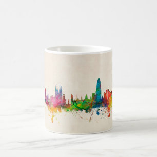 Skyline Barcelonas Spanien Tasse