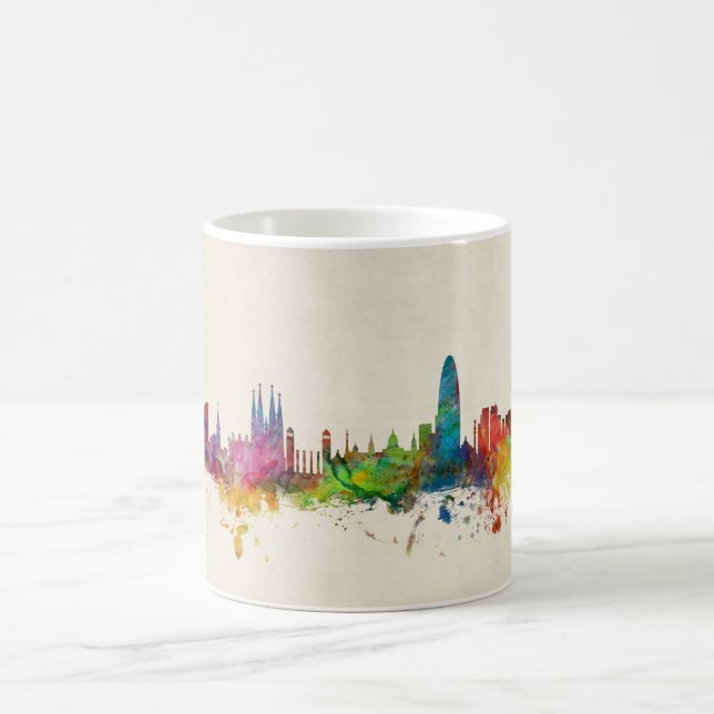 Skyline Barcelonas Spanien Tasse (Mittel)