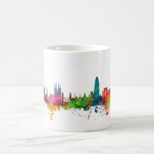 Skyline Barcelonas Spanien Tasse