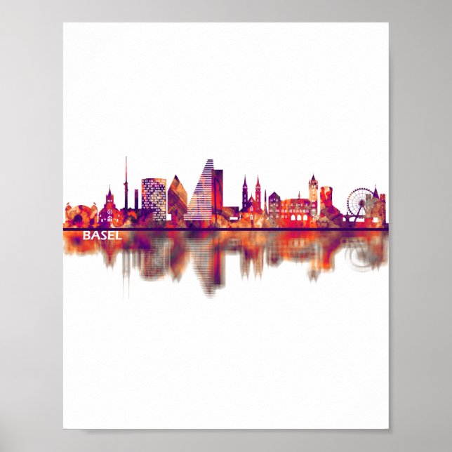 Skyline Basel Schweiz Poster (Vorne)