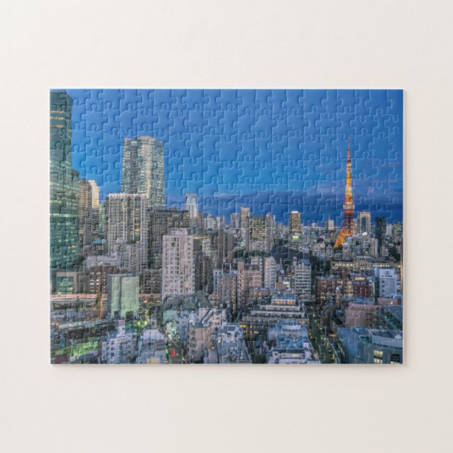 Skyline bei Dämmerung Puzzle (Horizontal)