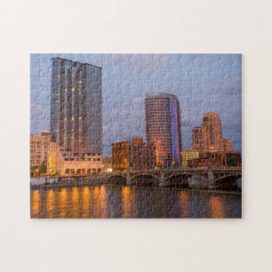 Skyline bei Dusk, am Grand River 2 Puzzle