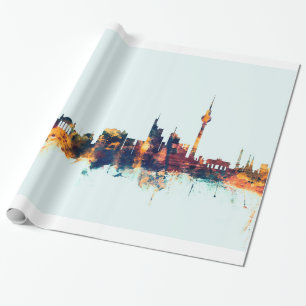 Skyline Berlins Deutschland Geschenkpapier