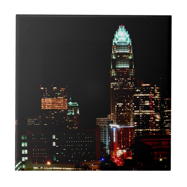 Skyline Charlottes NC Fliese (Vorderseite)