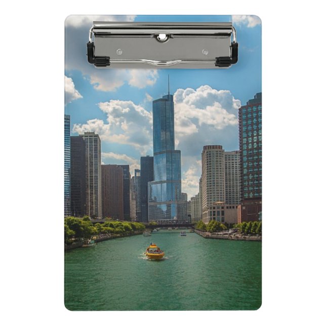 Skyline Chicago Mini Klemmbrett (Vorderseite)