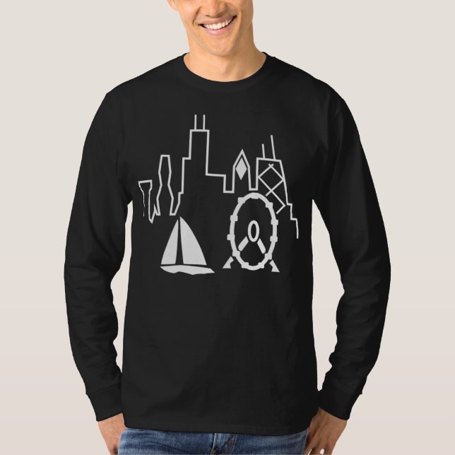 Skyline Chicago T-Shirt (Vorderseite)