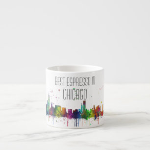 SKYLINE CHICAGOS, ILLINOIS ESPRESSOTASSE