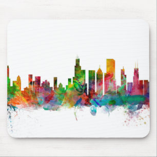 Skyline Chicagos Illinois Mousepad