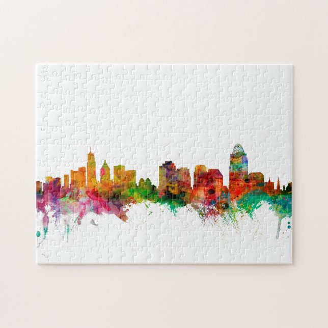 Skyline Cincinnatis Ohio Puzzle (Horizontal)