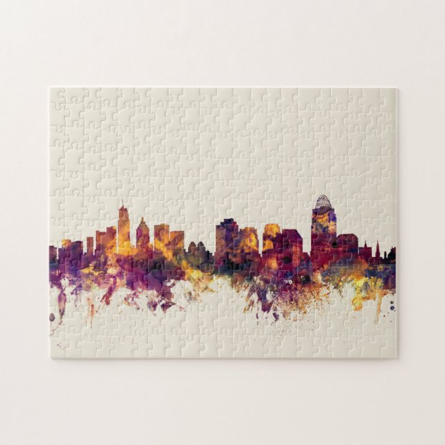 Skyline Cincinnatis Ohio Puzzle (Horizontal)