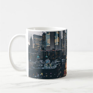 SKYLINE CITY SCENERY VIEW VON MANHATTAN BRIDG KAFFEETASSE