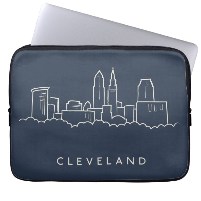 Skyline Clevelands Ohio Laptopschutzhülle (Vorderseite)
