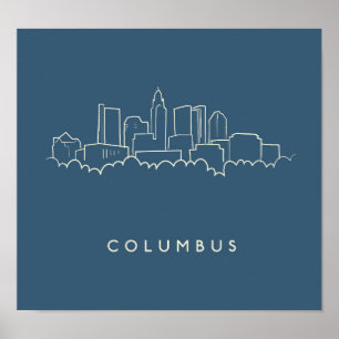 Skyline Columbus, Ohio Poster