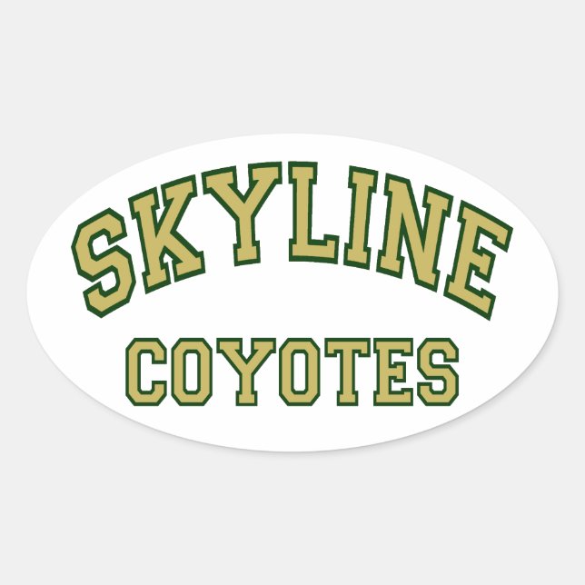 Skyline Coyotes Ovaler Aufkleber (Vorderseite)