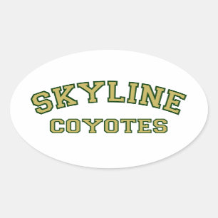Skyline Coyotes Ovaler Aufkleber
