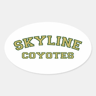 Skyline Coyotes Ovaler Aufkleber