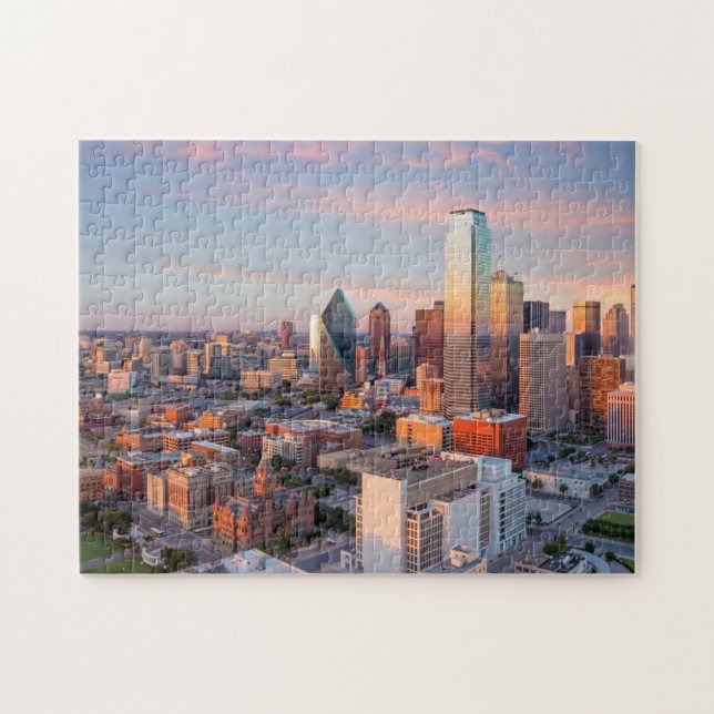 Skyline Dallas Downtown Dallas View West End Dalla Puzzle (Horizontal)