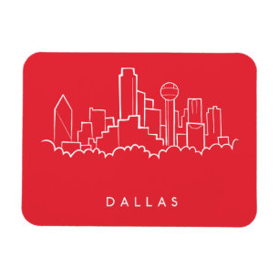 Skyline Dallas Texas Magnet