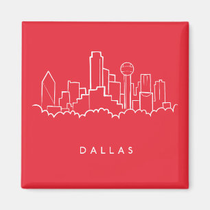 Skyline Dallas Texas Magnet