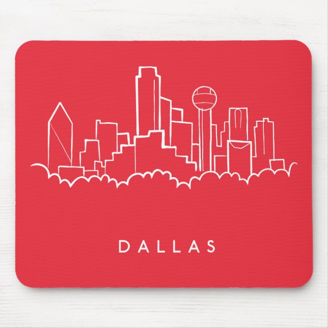 Skyline Dallas Texas Mousepad (Vorne)