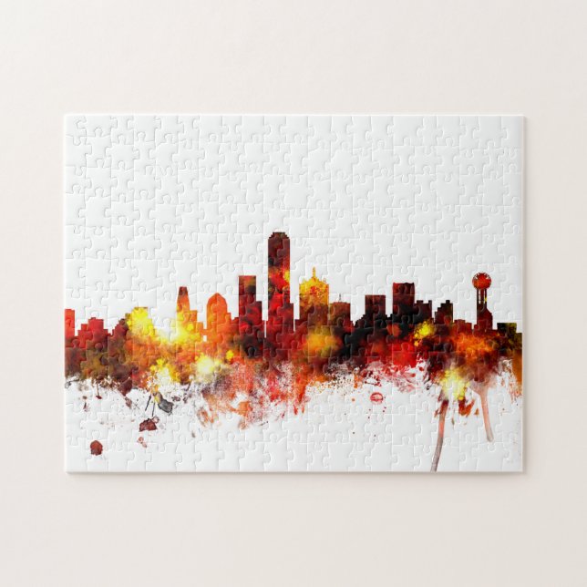 Skyline Dallas Texas Puzzle (Horizontal)
