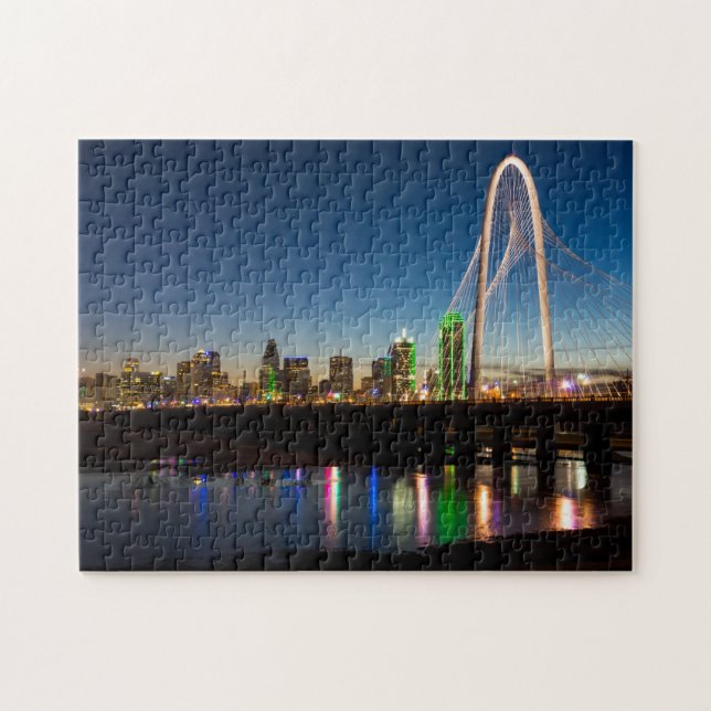 Skyline-Dämmerung von Dallas Puzzle (Horizontal)