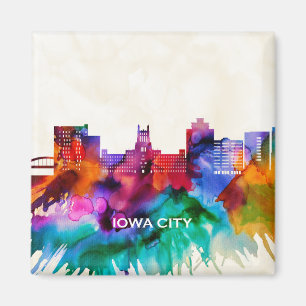 Skyline der Stadt Iowa Magnet
