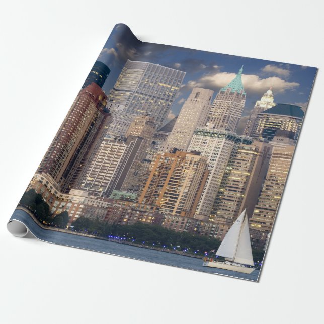Skyline der Stadt New York Geschenkpapier (Ungerollt)