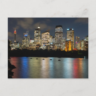 Skyline der Stadt Sydney in der Abenddämmerung, Au Postkarte