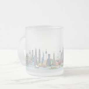 Skyline der Welt Mattglastasse