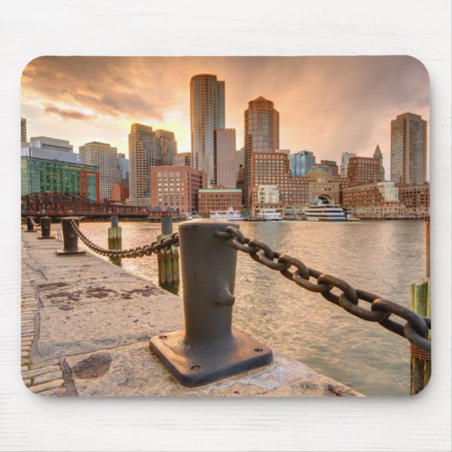 Skyline des Finanzbezirkes von Boston Mousepad (Vorne)