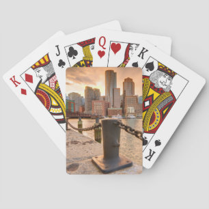 Skyline des Finanzbezirkes von Boston Spielkarten