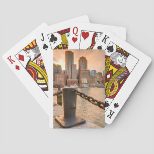 Skyline des Finanzbezirkes von Boston Spielkarten