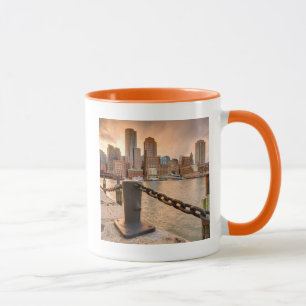 Skyline des Finanzbezirkes von Boston Tasse