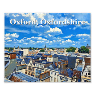 Skyline des historischen Oxford-Acrylic-Malens Fotodruck