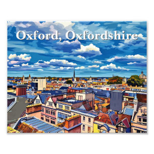 Skyline des historischen Oxford-Acrylic-Malens Fotodruck