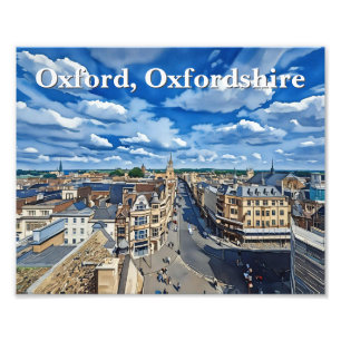 Skyline des historischen Oxford-Gemäldes Fotodruck