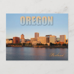Skyline des Stadtzentrums von Portland, Oregon bei Postkarte
