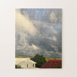 Skyline des Weißen und Roten Hauses mit dramatisch Puzzle