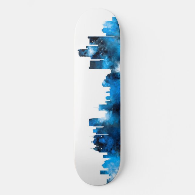 Skyline Detroits Michigan Skateboard (Vorderseite)