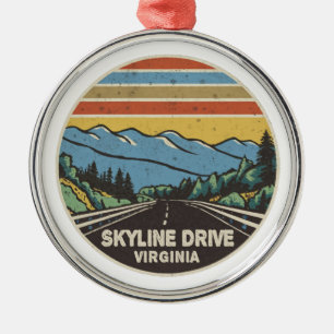 Skyline Drive Shenandoah Virginia Mountains Ornament Aus Metall
