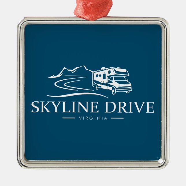 Skyline Drive Virginia Freizeitfahrzeug Ornament Aus Metall (Vorne)