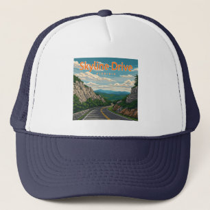 Skyline Drive Virginia Landschaft Truckerkappe