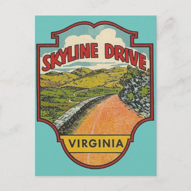 Skyline Drive, Virginia Postcard Postkarte (Vorderseite)