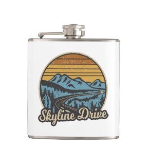 Skyline Drive Virginia Retro Flachmann