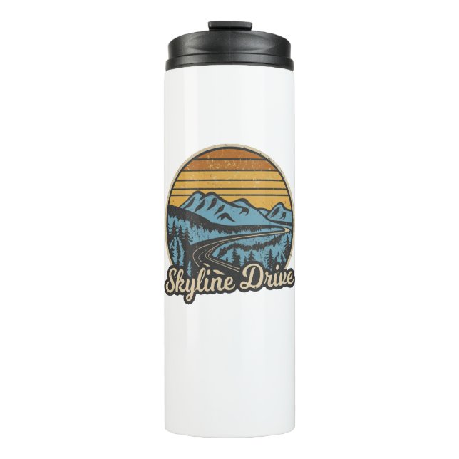 Skyline Drive Virginia Retro Thermosbecher (Vorderseite)