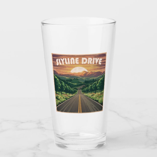 Skyline Drive Virginia Sunset Glas (Vorderseite)