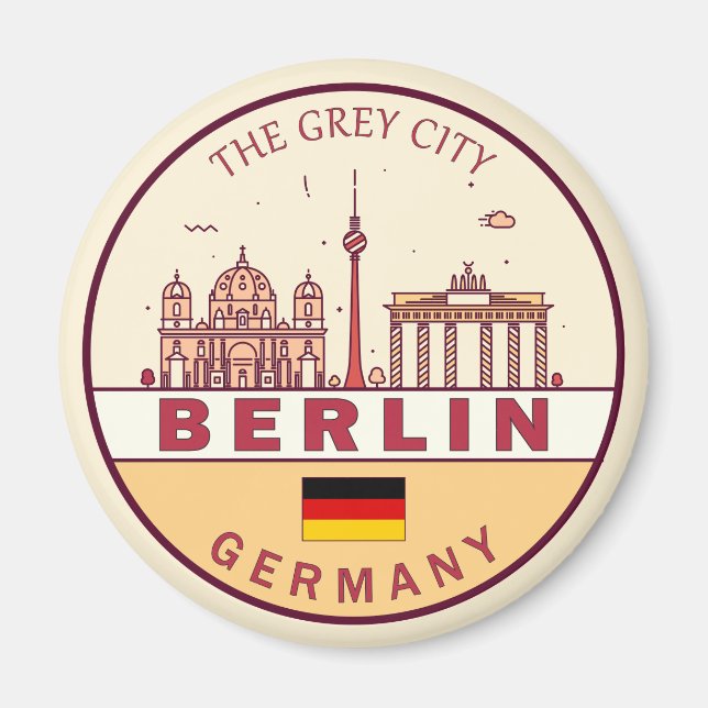 Skyline-Emblem in Berlin Deutschland Magnet (Vorne)
