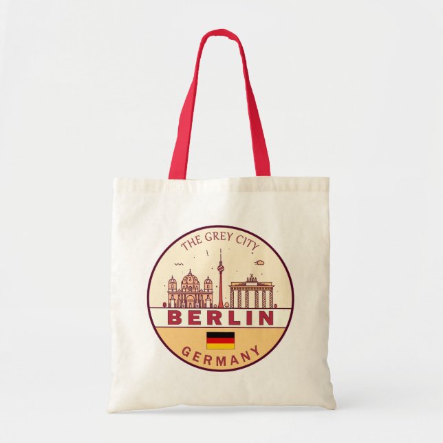 Skyline-Emblem in Berlin Deutschland Tragetasche (Vorne)